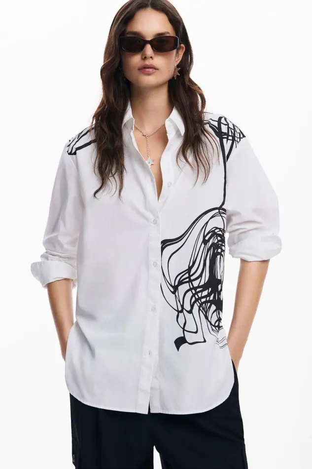 Women Shirts And Blouses Desigual Oversized Shirt M Christian Lacroix