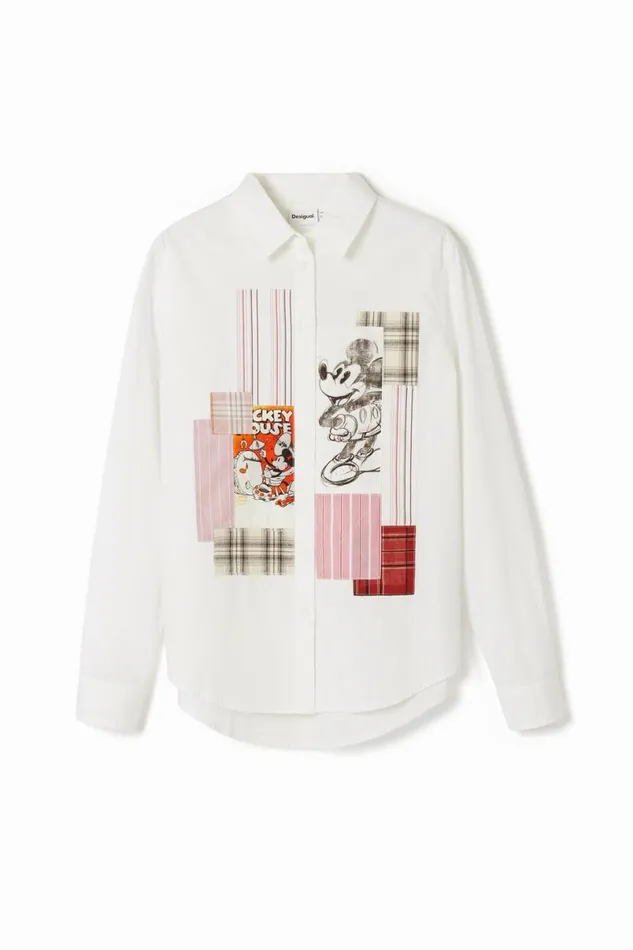 Women Shirts And Blouses Desigual Patchwork Mickey Mouse Shirt