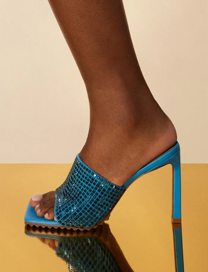 Women Shoes BCBG Porsha Slide Heel Cloisonne Sequins