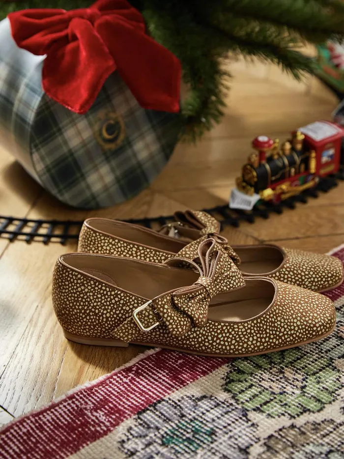Women Shoes Cyrillus Pia Ballet Flats 8211 Christmas In Constance039s Wonderland