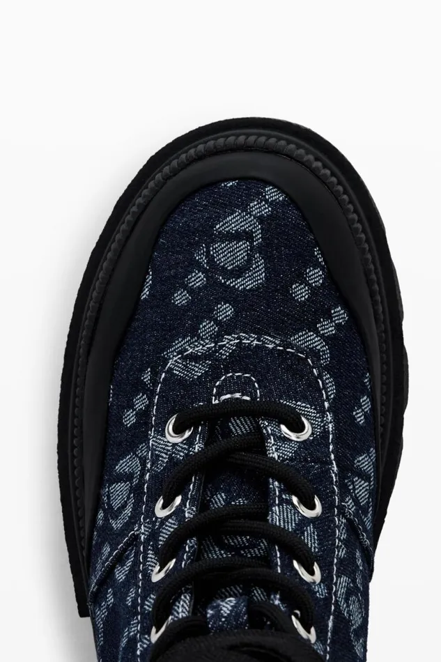 Women Shoes Desigual Denim Trucker Boot