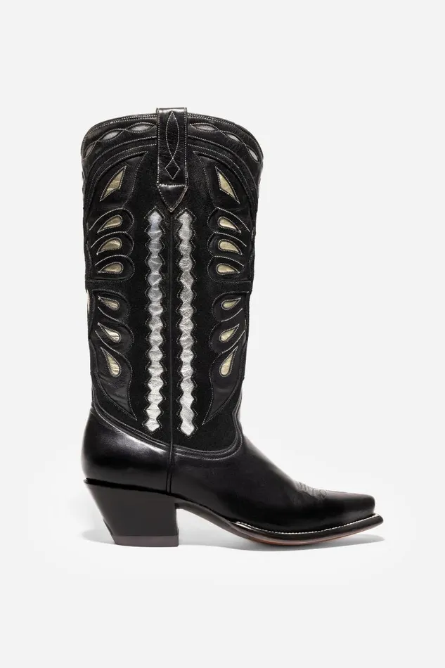 Women Shoes Johnny Was FARFALLE COWBOY BOOT Black