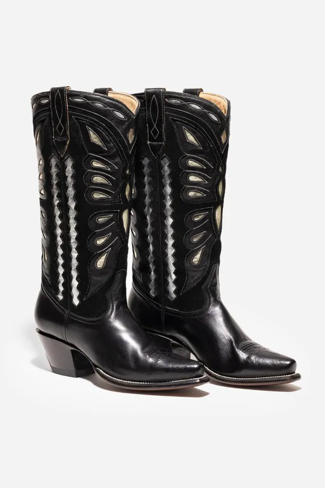 Women Shoes Johnny Was FARFALLE COWBOY BOOT Black Women Shoes Johnny Was FARFALLE COWBOY BOOT Black