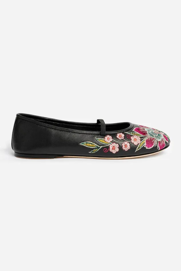 Women Shoes Johnny Was JULIETTE BALLET FLAT Black