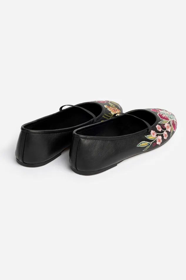 Women Shoes Johnny Was JULIETTE BALLET FLAT Black Women Shoes Johnny Was JULIETTE BALLET FLAT Black