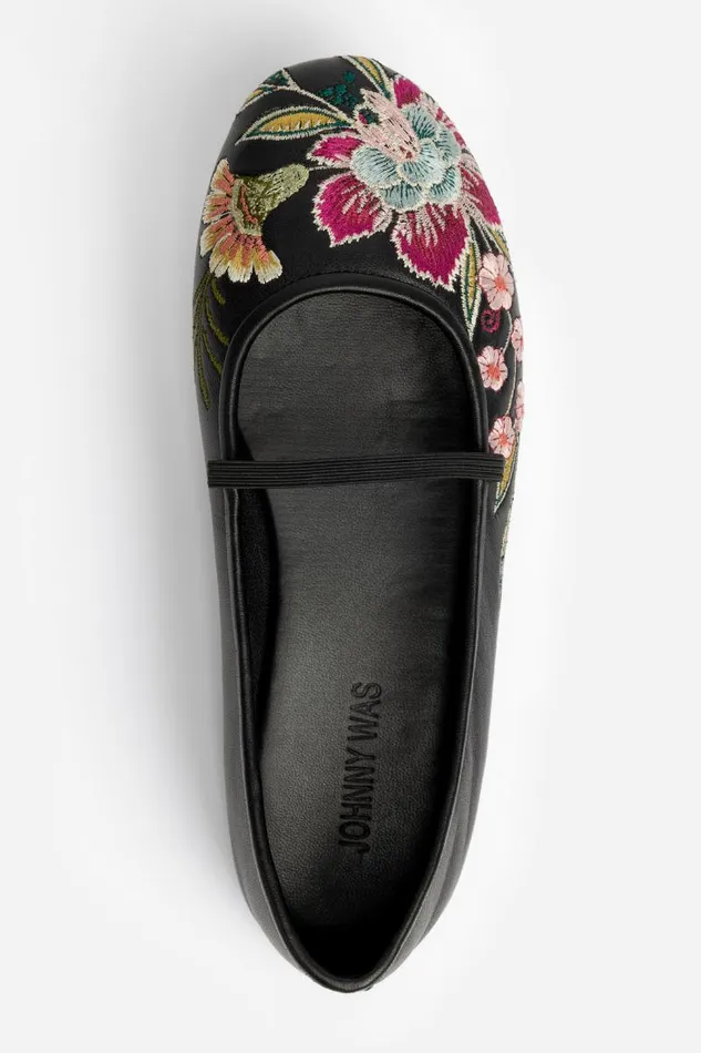 Women Shoes Johnny Was JULIETTE BALLET FLAT Black Women Shoes Johnny Was JULIETTE BALLET FLAT Black