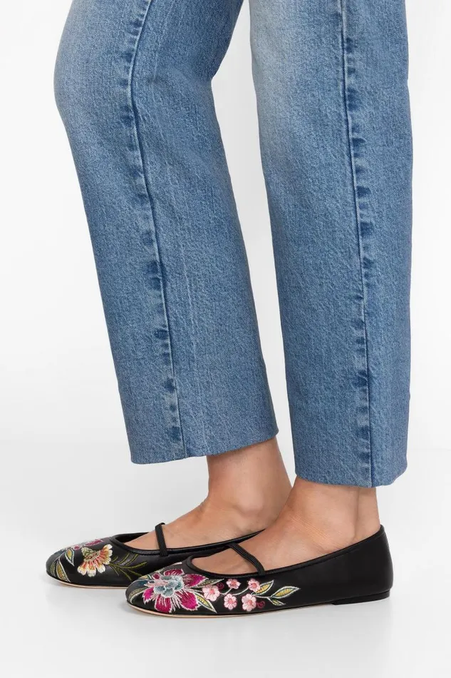 Women Shoes Johnny Was JULIETTE BALLET FLAT Black Women Shoes Johnny Was JULIETTE BALLET FLAT Black