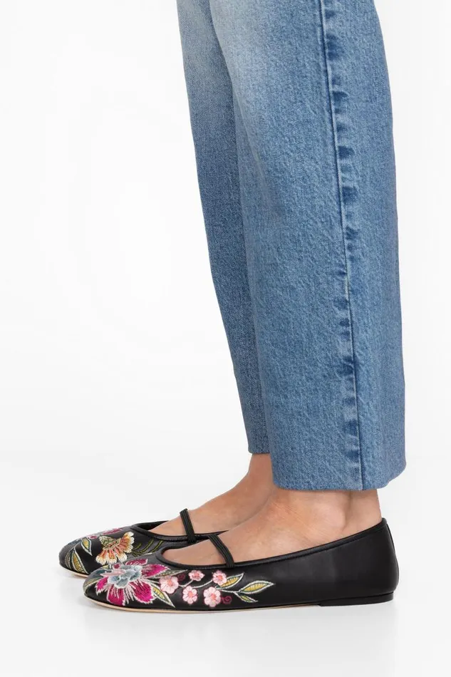 Women Shoes Johnny Was JULIETTE BALLET FLAT Black Women Shoes Johnny Was JULIETTE BALLET FLAT Black