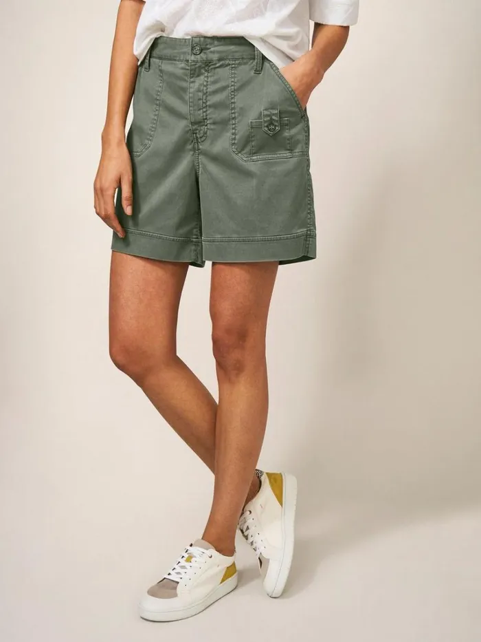 Women SHORTS White Stuff Mollie Combat Shorts Khaki Green