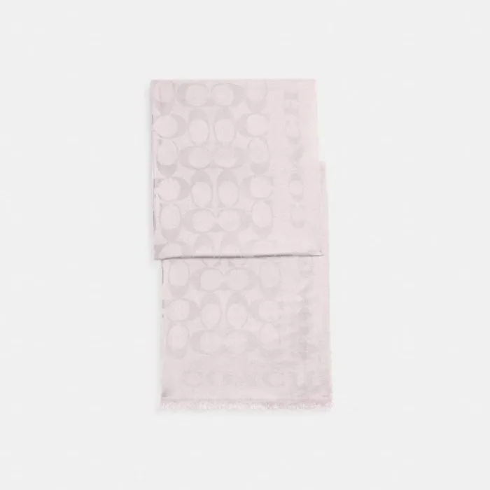 Women Signature Stole Blush Coach Hats Scarves and Gloves