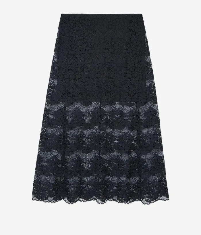 Women Skirts and Shorts THE KOOPLES Long Black Lace Skirt Women Skirts and Shorts THE KOOPLES Long Black Lace Skirt