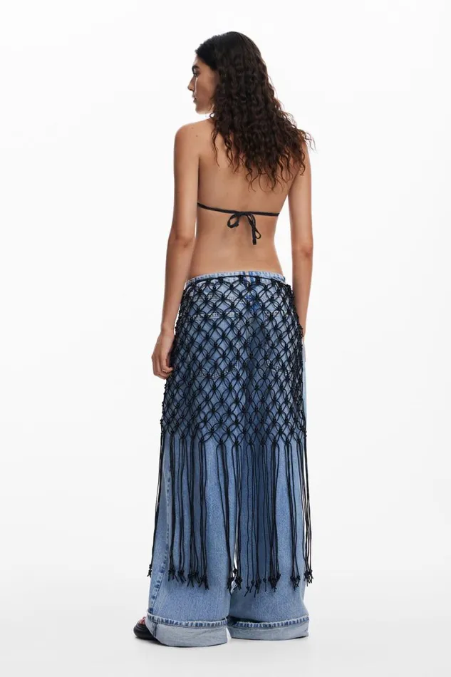 Women Skirts Desigual Crochet Sarong Women Skirts Desigual Crochet Sarong