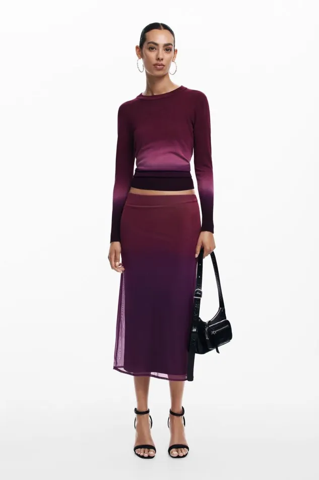 Women Skirts Desigual Gradient Flowy Skirt