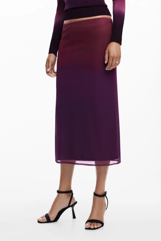 Women Skirts Desigual Gradient Flowy Skirt