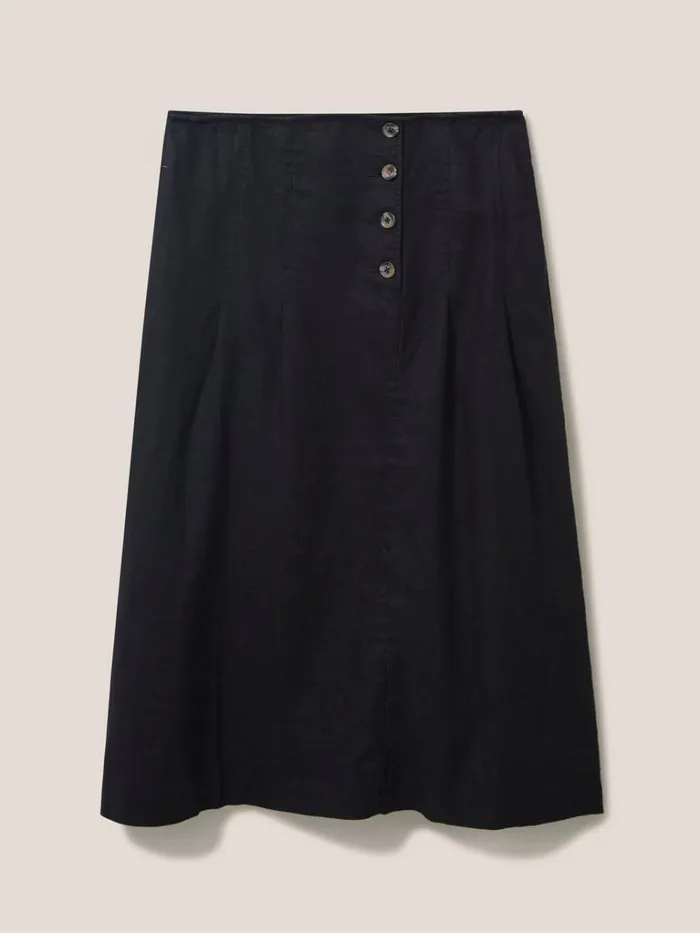 Women SKIRTS White Stuff Ciara Linen Skirt Washed Black Women SKIRTS White Stuff Ciara Linen Skirt Washed Black