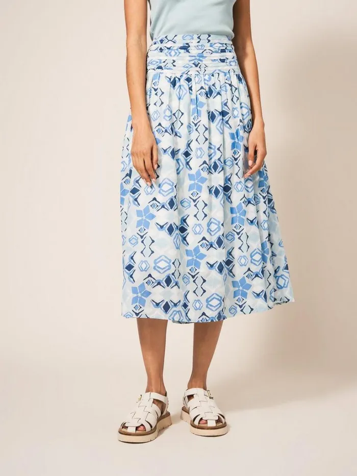 Women SKIRTS White Stuff Maeva Skirt Blue Multi