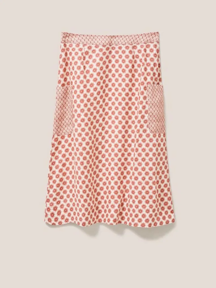 Women SKIRTS White Stuff Wilma Linen Wrap Skirt Red Multi Women SKIRTS White Stuff Wilma Linen Wrap Skirt Red Multi