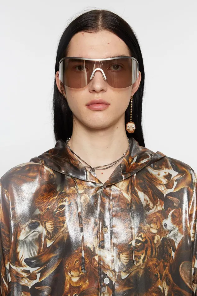 Women Skull Pendant Earring Antique Goldbrown Acne Studios Jewellery
