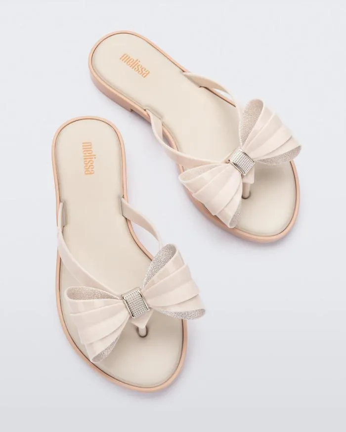 Women Slim Flip Flop Light Beige Melissa Flip Flops