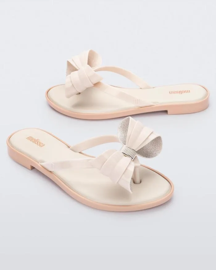 Women Slim Flip Flop Light Beige Melissa Flip Flops