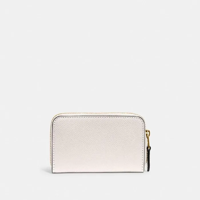 Women Small Zip Around Card Case Brasschalk Coach Small Wallets