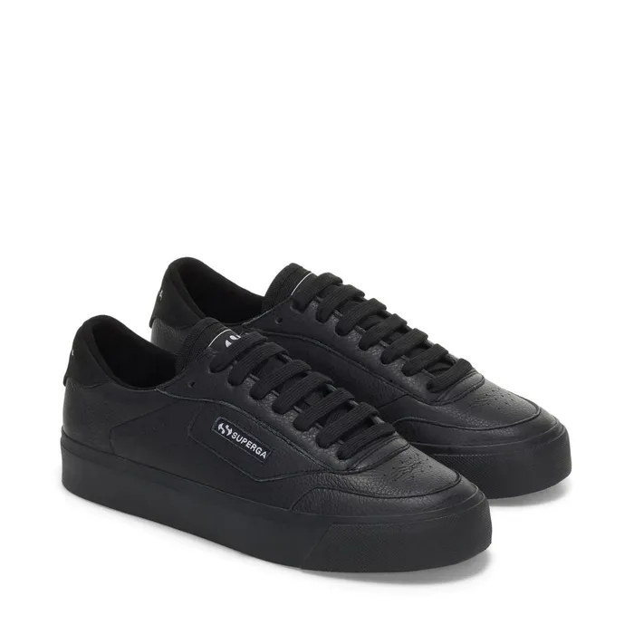 Women Sneakers Unisex 3843 COURT Low Cut TRIPLE BLACK Superga Low Cut