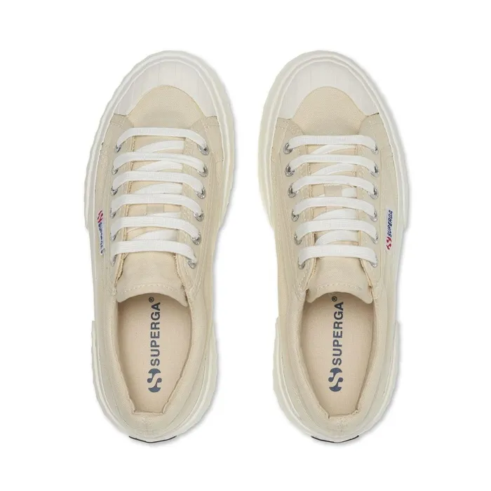 Women Sneakers Woman 2631 STRIPE PLATFORM Low Cut BEIGE LT EGGSHELLFAVORIO Superga Low Cut
