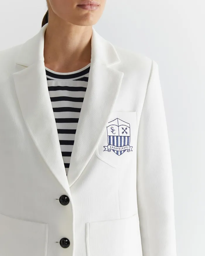 Women Sportscraft Blazers Club Jersey Blazer Milk