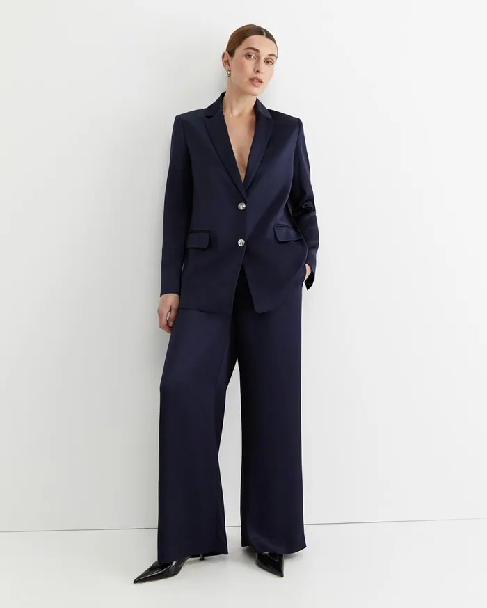 Women Sportscraft Blazers Harlow Sateen Blazer Navy