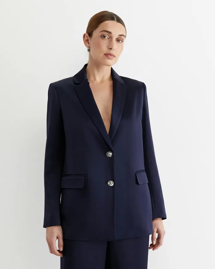 Women Sportscraft Blazers Harlow Sateen Blazer Navy