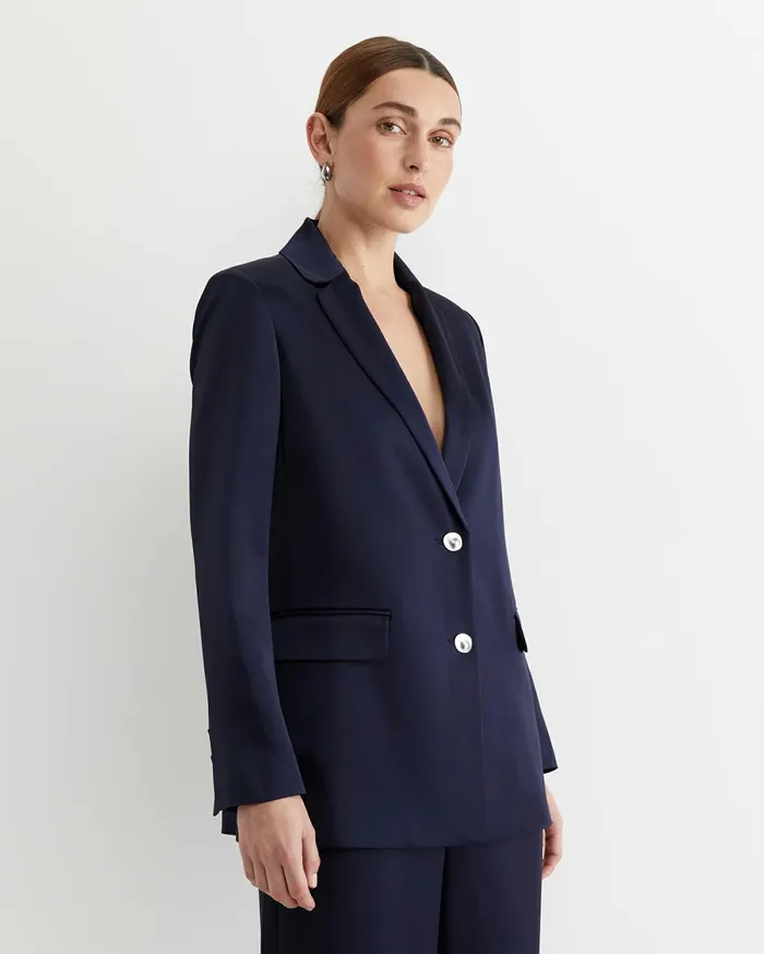 Women Sportscraft Blazers Harlow Sateen Blazer Navy