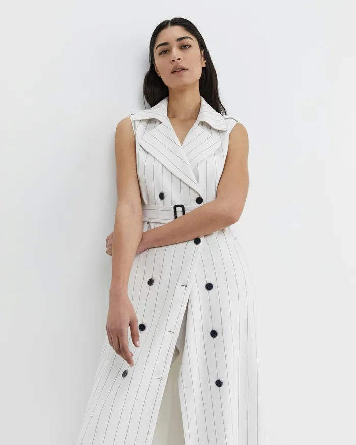 Women Sportscraft Dresses Brianne Trench Maxi Dress Whitenavy