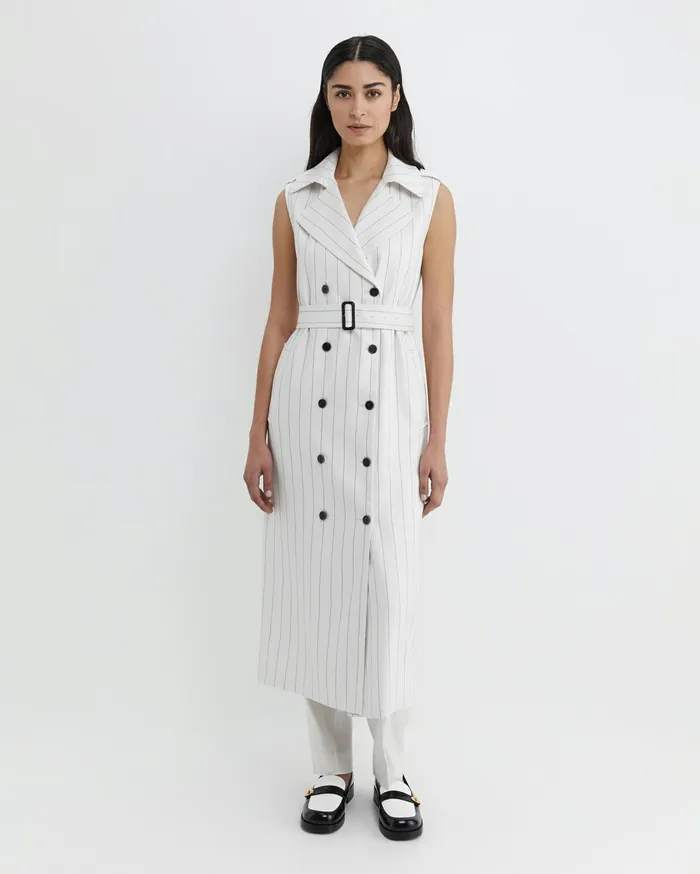 Women Sportscraft Dresses Brianne Trench Maxi Dress Whitenavy
