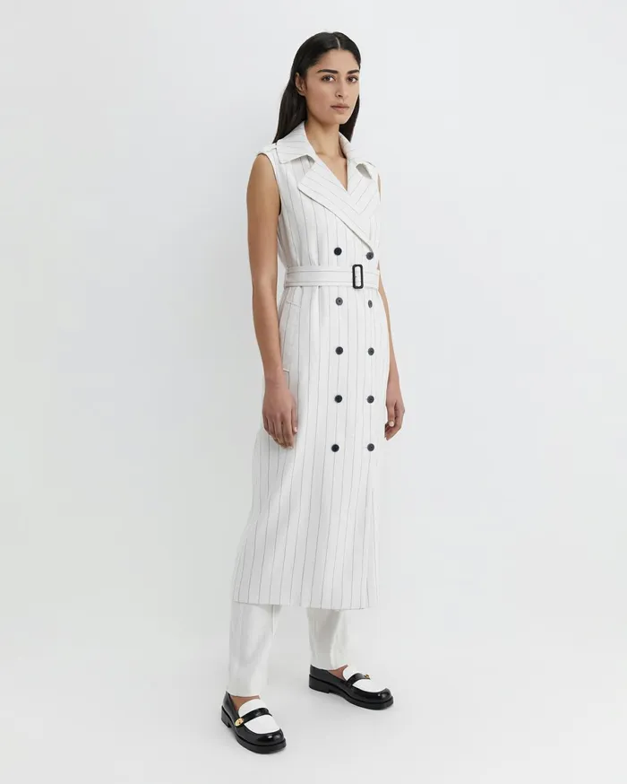 Women Sportscraft Dresses Brianne Trench Maxi Dress Whitenavy