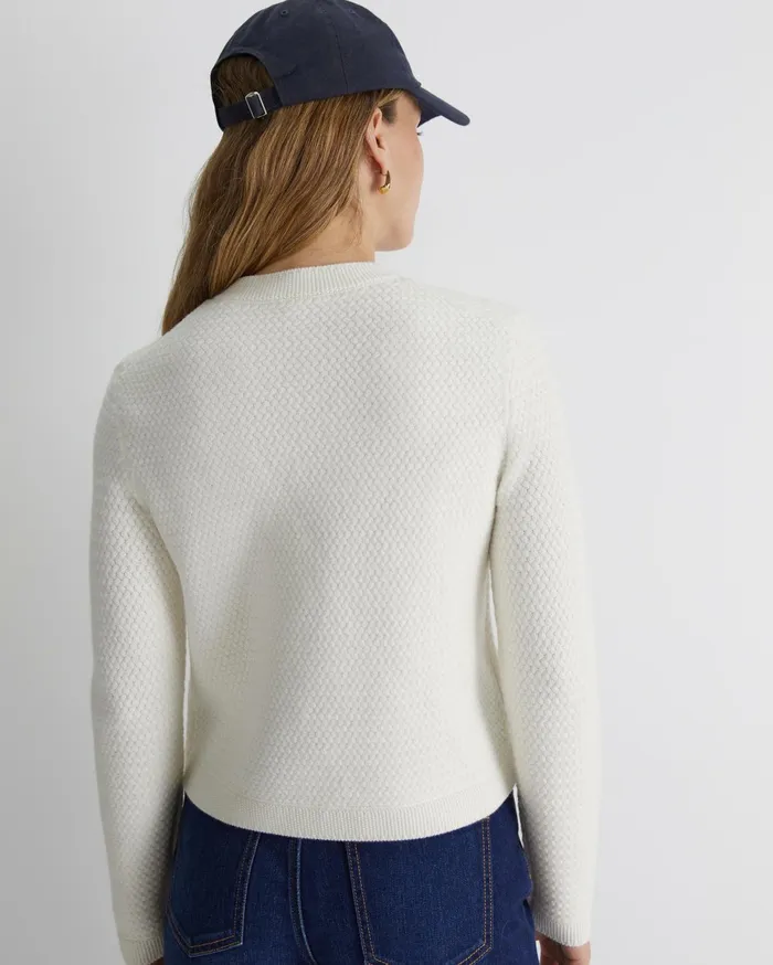Women Sportscraft Knits and Cardigans Joyce Merino Wool Cardigan Winter White