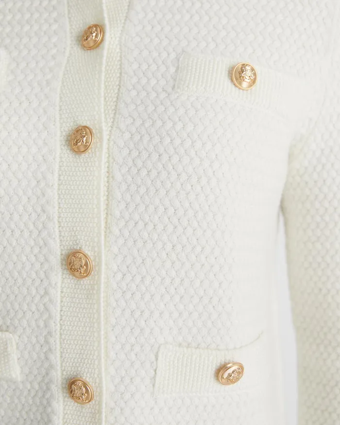 Women Sportscraft Knits and Cardigans Joyce Merino Wool Cardigan Winter White