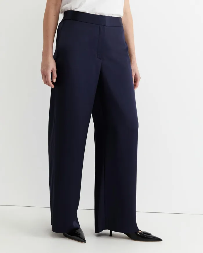 Women Sportscraft Pants Harlow Sateen Wide Leg Pant Navy