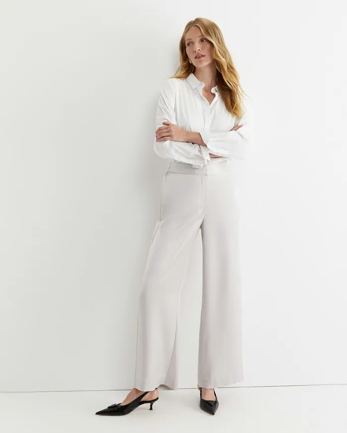Women Sportscraft Pants Harlow Sateen Wide Leg Pant Pearl