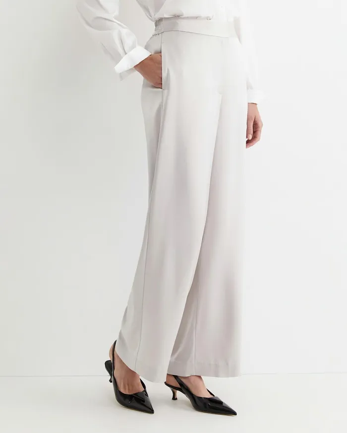 Women Sportscraft Pants Harlow Sateen Wide Leg Pant Pearl