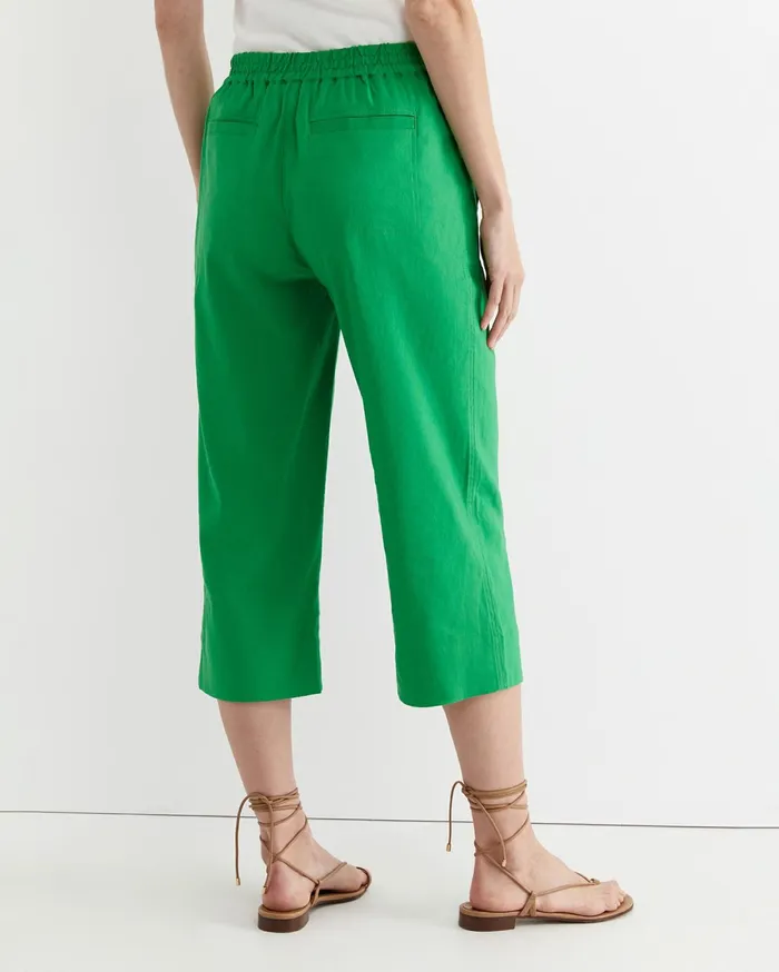 Women Sportscraft Pants Rosa Crop Linen Pant Fern