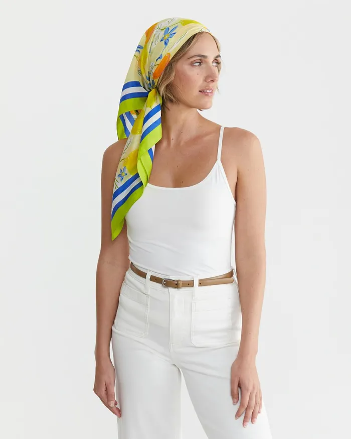 Women Sportscraft Scarves Citron Silk Scarf Multi Yellow