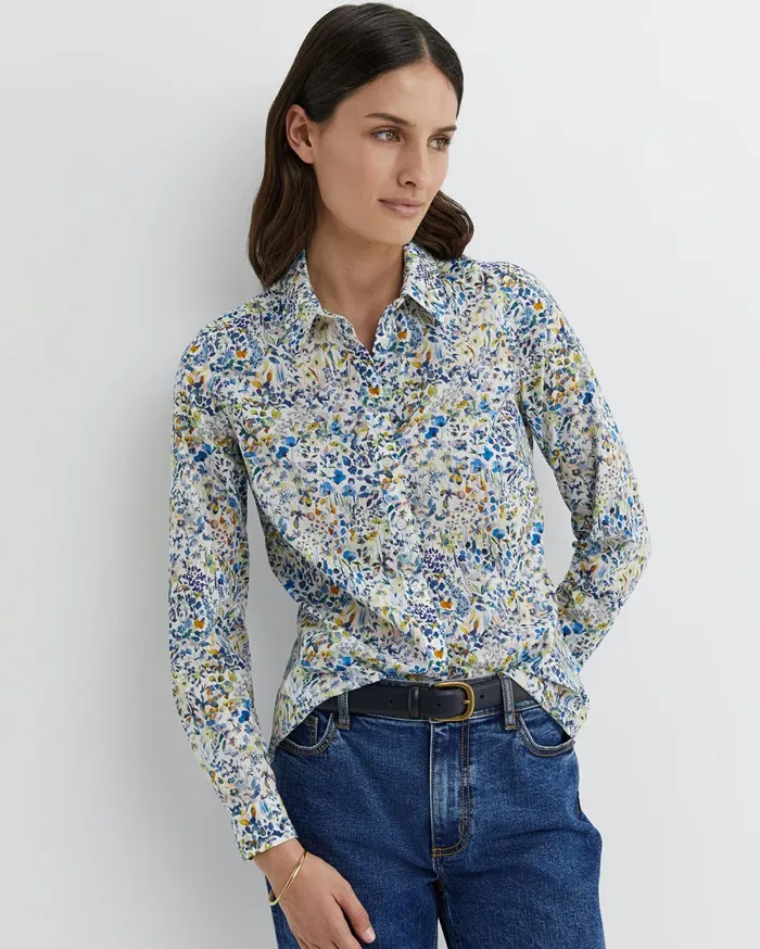 Women Sportscraft Shirts Felda Liberty Shirt White Multi