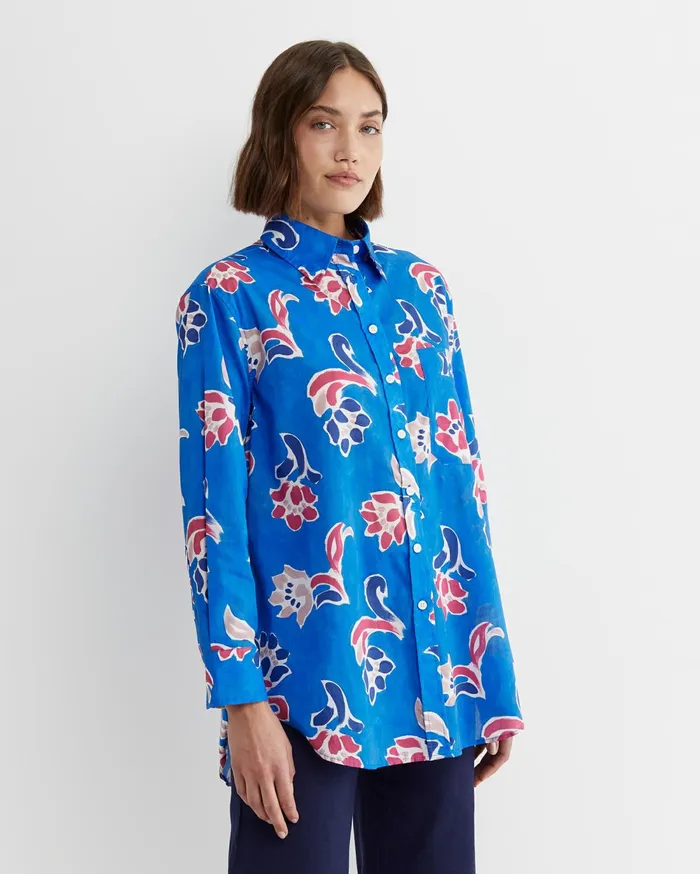 Women Sportscraft Shirts Leighton Long Sleeve Liberty Shirt Blue Multi