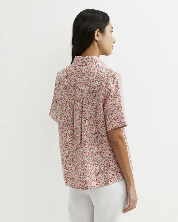 Women Sportscraft Shirts Phoebe Short Sleeve Liberty Linen Shirt Red Multi