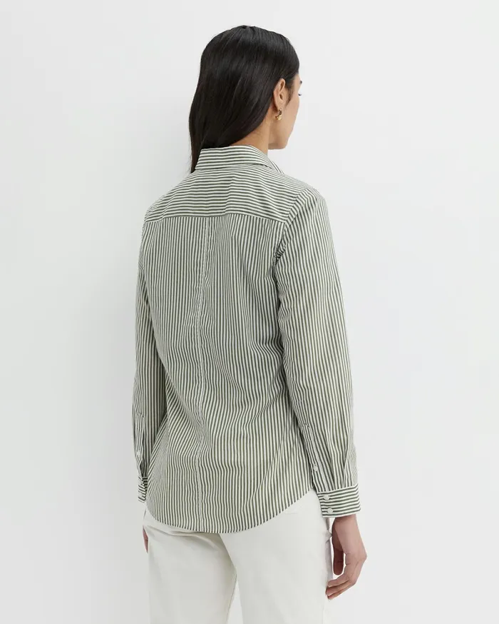 Women Sportscraft Shirts Stripe Lily Voile Shirt Khakiwhite