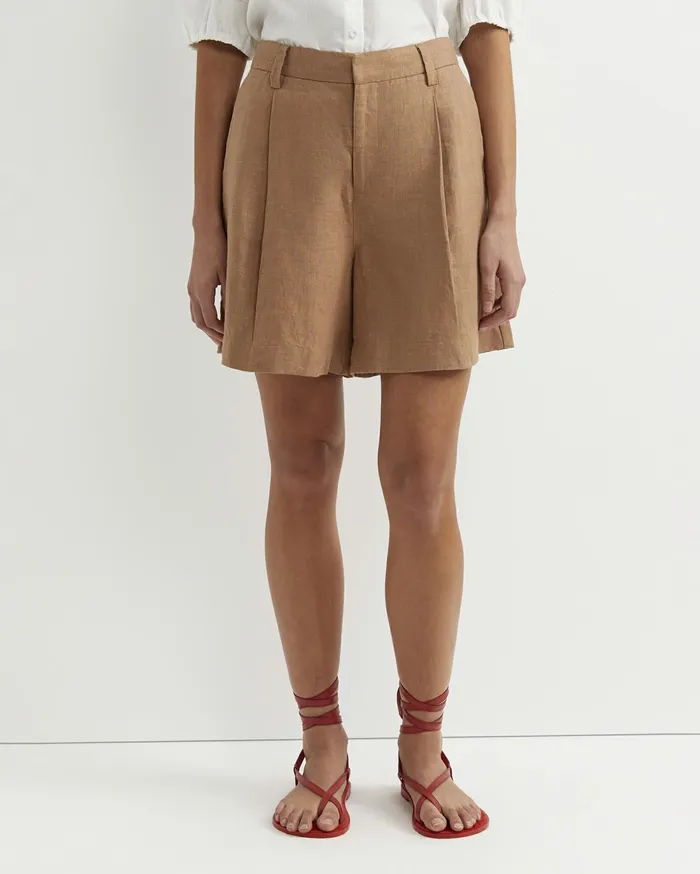 Women Sportscraft Shorts Lilou Linen Short Tan