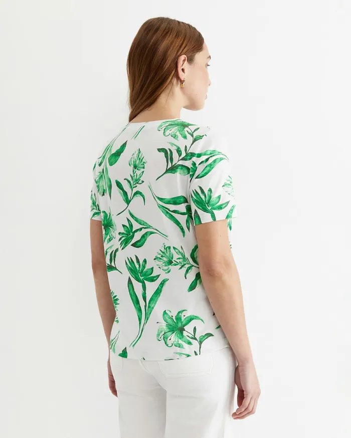 Women Sportscraft Tops and Tees Botanical Mercerised Tee Green Multi