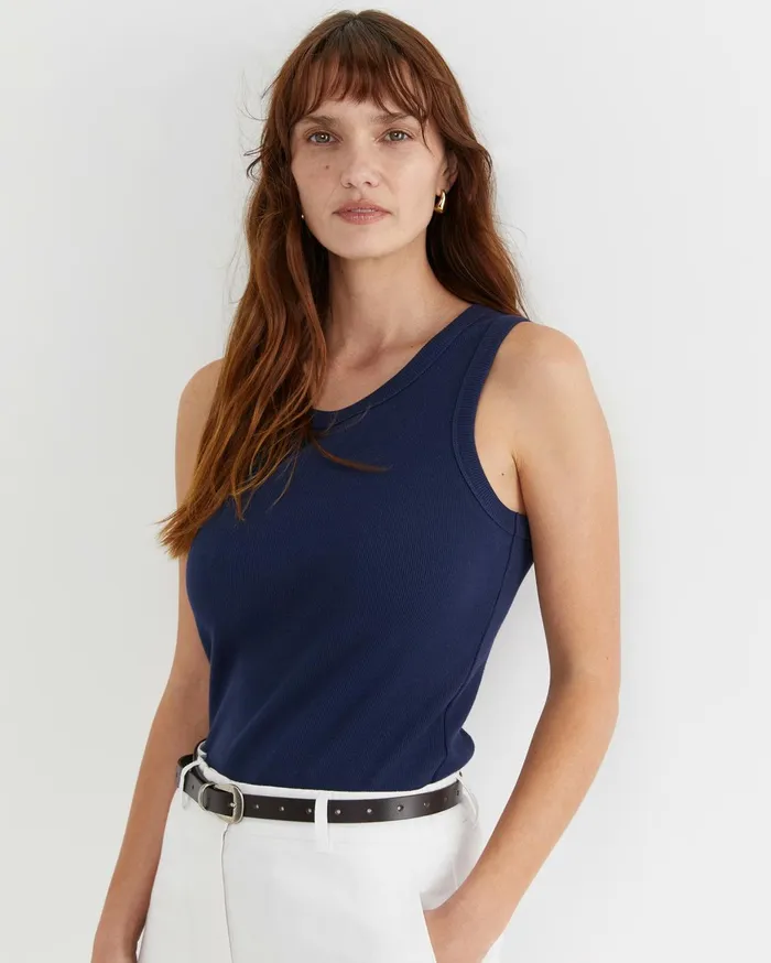 Women Sportscraft Tops and Tees Julia Rib Tank Navy