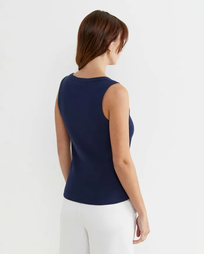 Women Sportscraft Tops and Tees Julia Rib Tank Navy