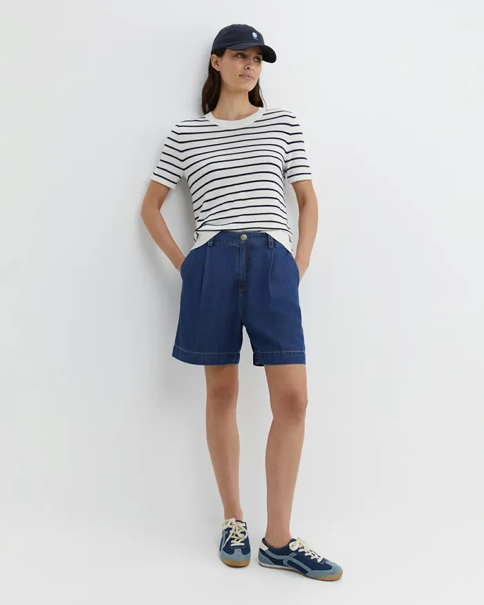 Women Sportscraft Tops and Tees Laurina Knit Tee Ivorynavy